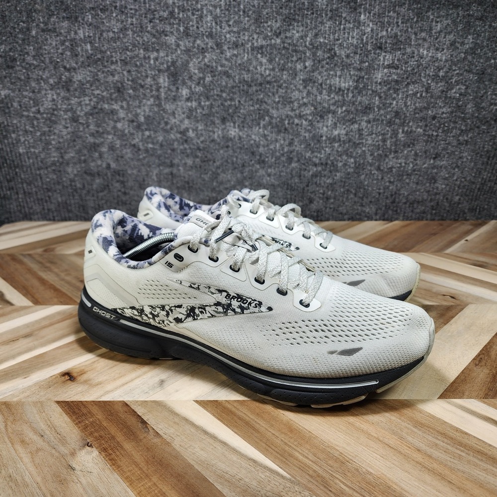 Brooks Ghost 15 Shoes Mens Size 13 White Camo Running Sneakers Gym 1103931D149